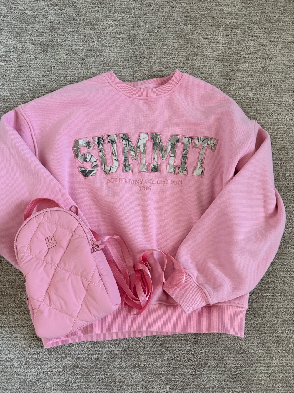 Buffbunny Summit sweatshirt and mini backpack 🌸💕 (NWOT)